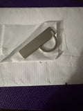 Keychain with blank silver plate
